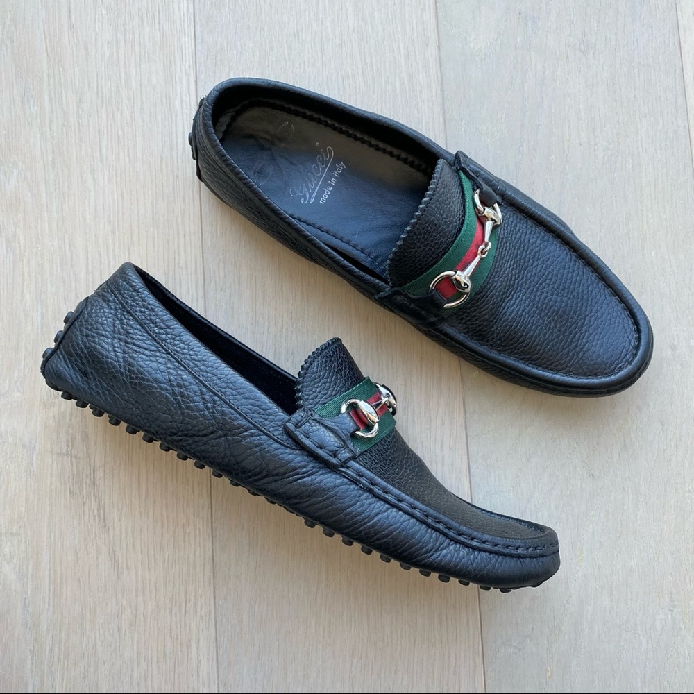 Gucci men leather driving shoes, size 7.5US